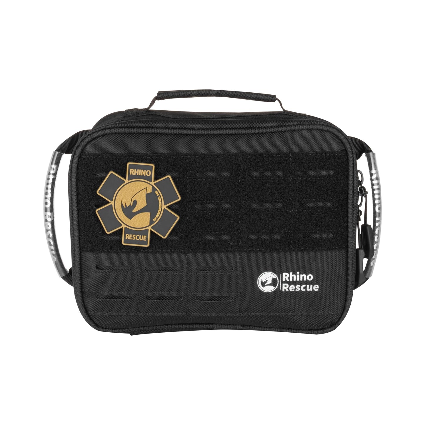 RHINO RESCUE IFAK Trauma Kit with C-A-T Tourniquet, Tactical First Aid Kit Molle Pouch for Military, Combat, Car, Camping, Hiking, Travel (Red)