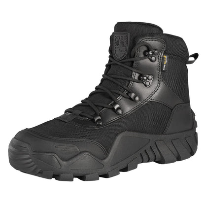 FREE SOLDIER Men's Waterproof Hiking Boots Tactical Work Boots Outdoor Lightweight Military Boots