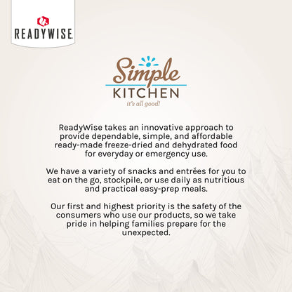 Simple Kitchen Garden Vegetable Soup Mix - 17 Servings for Meal Prep, Gluten Free, Vegetarian, Dehydrated & Freeze Dried Survival Food for Camping Meals, Backpacking & Hiking, Survival Kit, Pack of 4