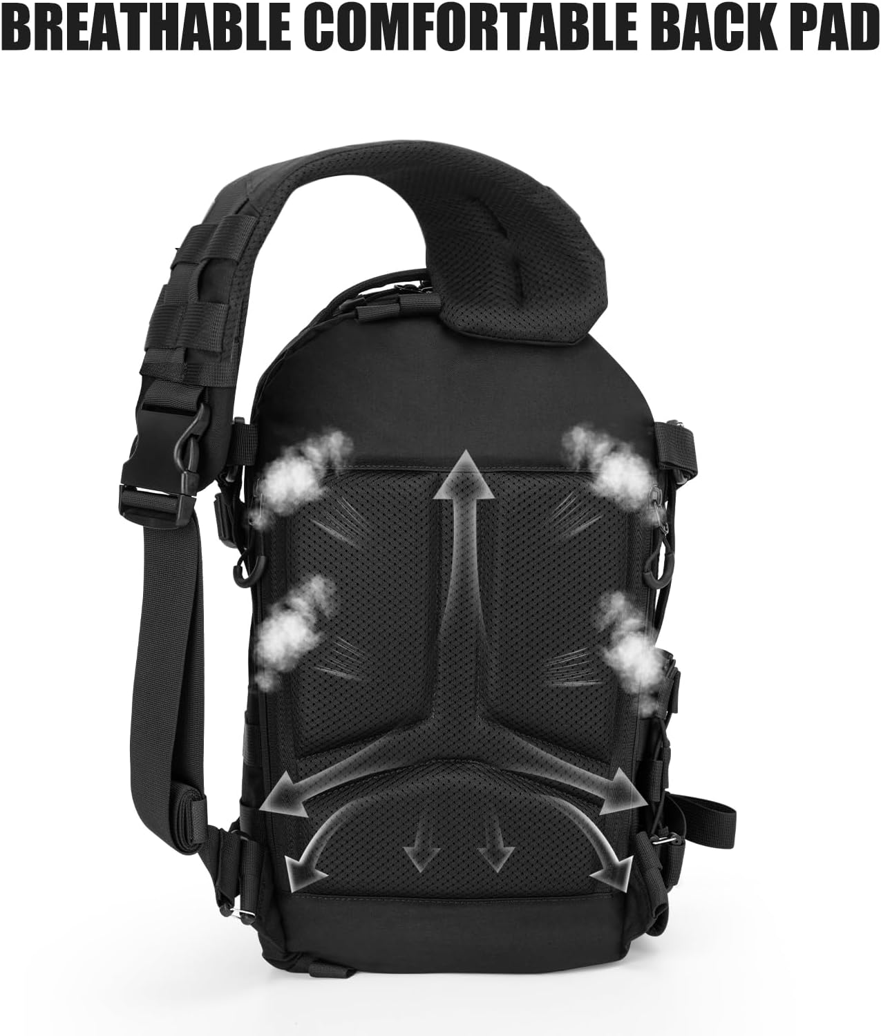 Jueachy Tactical Sling Bag for Men: Everyday Carry Gear 12L EDC CCW Concealed Carry Sling Bag 2-in-1 Shoulder Bag Backpack