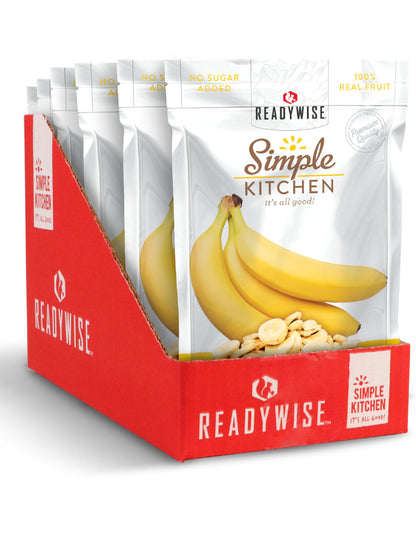 READYWISE - Simple Kitchen, Freeze-Dried Peaches, 1.16 oz, Pack of 6, Vegetarian, Gluten Free, Snacks, Peaches, Dried Fruit, Pre Workout, Healthy Snacks, Camping, Backpacking, Survival Food