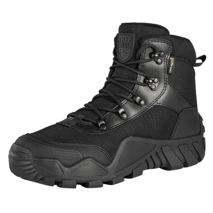 FREE SOLDIER Men's Waterproof Hiking Boots Tactical Work Boots Outdoor Lightweight Military Boots