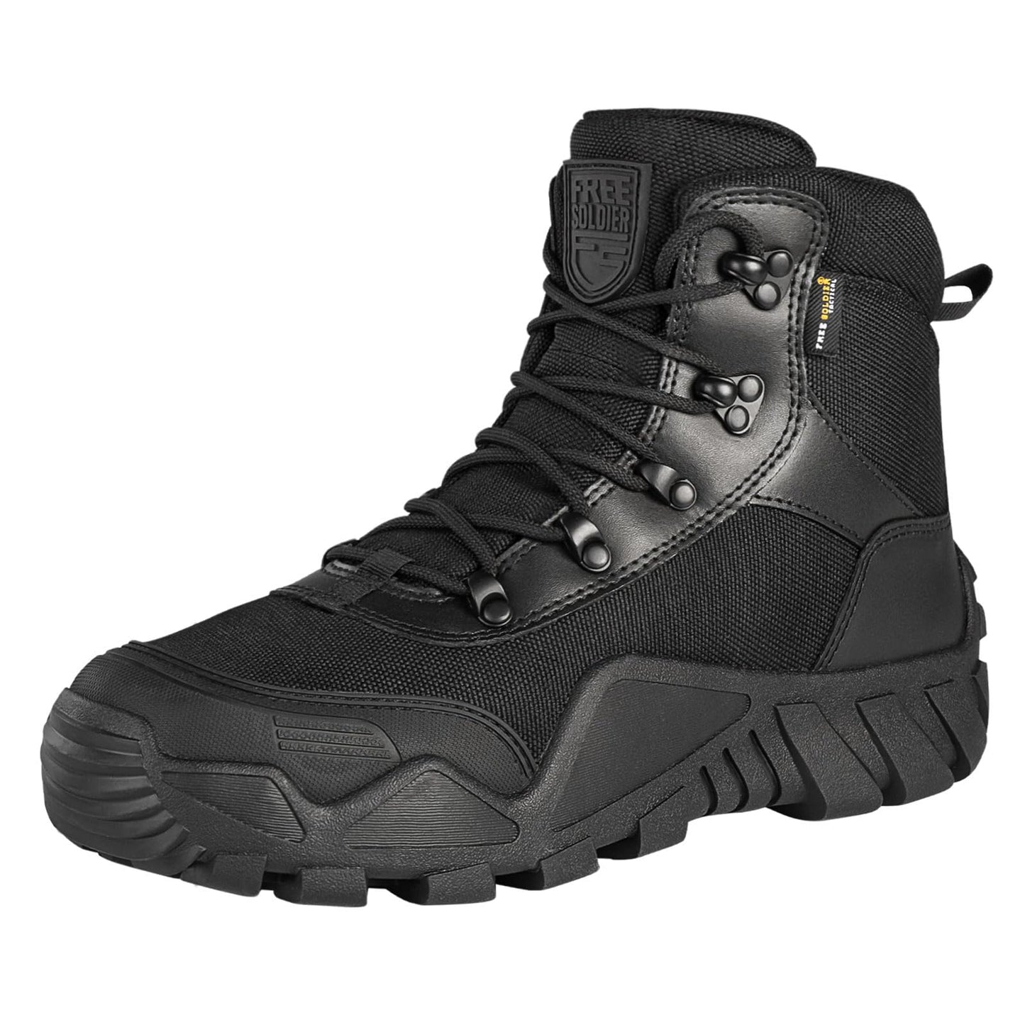 FREE SOLDIER Men's Waterproof Hiking Boots Tactical Work Boots Outdoor Lightweight Military Boots