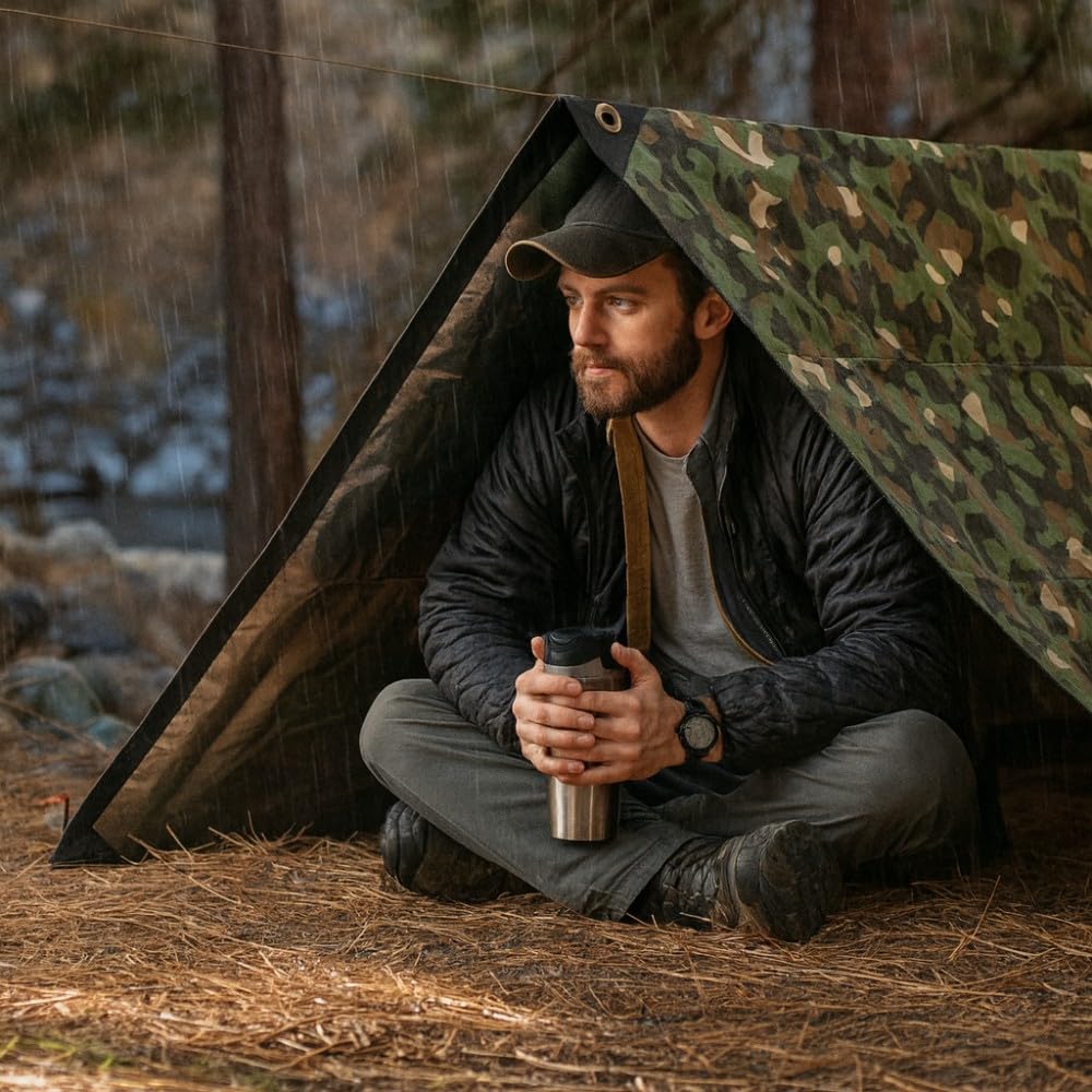 Arcturus XL Heavy Duty Survival Blanket – Insulated Reflective Thermal Camping Tarp - 8.5 FT x 12 FT (Olive Green)