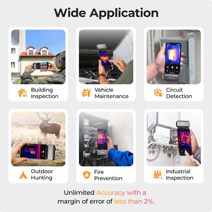 TOPDON TC002C Thermal Camera, 512 x 384 Super Resolution, 256 x 192 IR Resolution, Thermal Imager for iPhone 17/16/15 Series & iPads with Type-C Port, -4°F~1022°F Temp Range, Upgraded Version of TC002