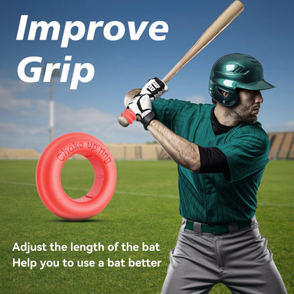 MIPREZT 5 Packs Baseball Bat Grip Choke Up Rings Choke Ring Baseball Softball Teeball Tball Bat Choke Up Ring Bat Knob Baseball Bat Accessories