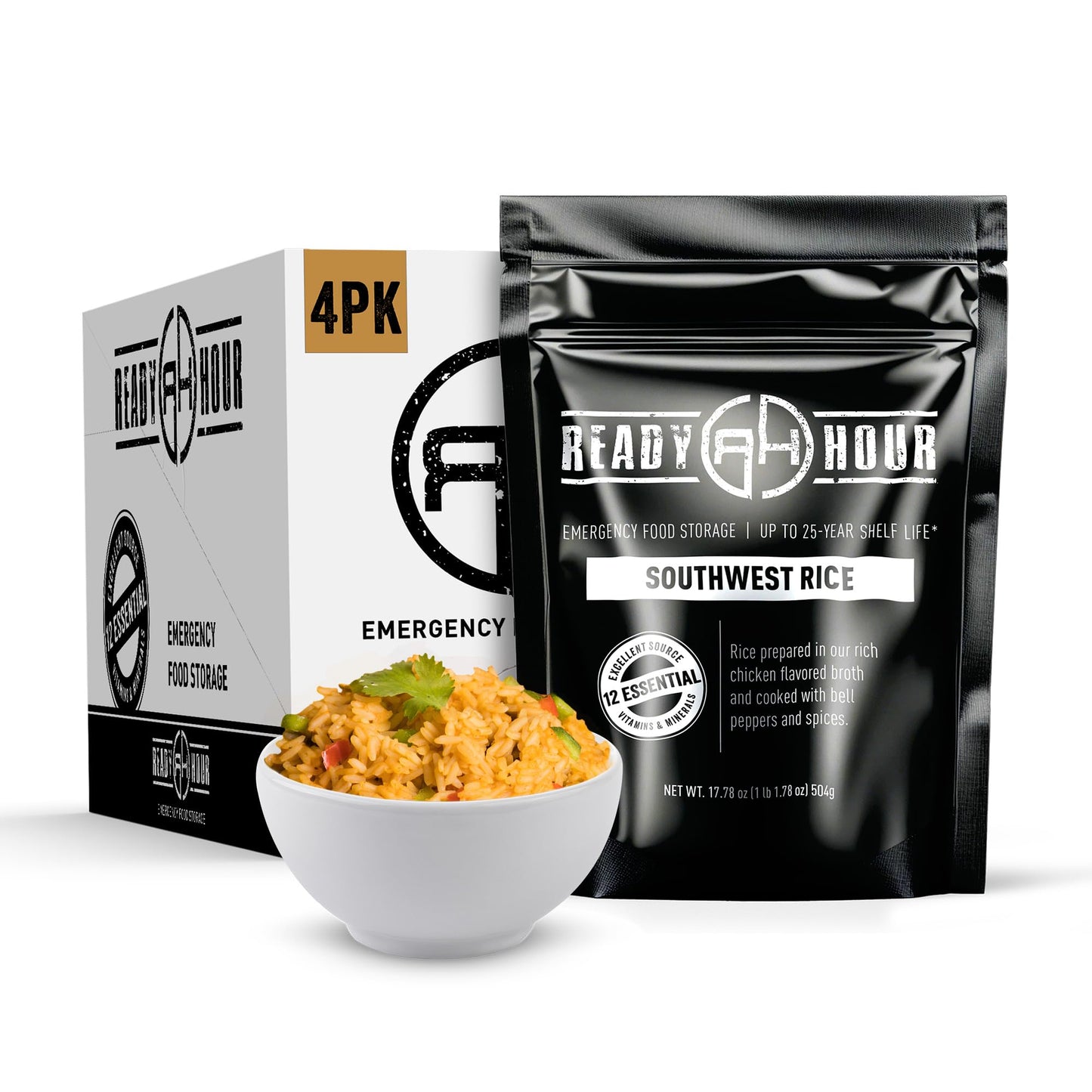 Ready Hour Mac and Cheese Case Pack (24 Servings), Freeze-Dried, Mac and Cheese Bulk, Survival Emergency and Real Non-Perishable Food, Long-Term Storage Food, 25-Year Shelf Life