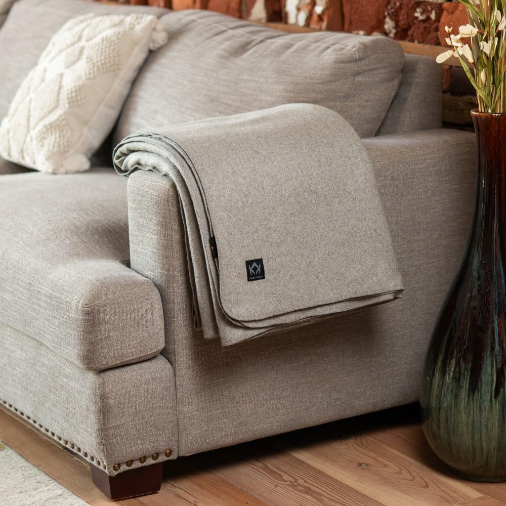 Arcturus Military Wool Blanket - Warm, Thick, Washable - Great for Outdoors, Camping, Stadium Blanket, Picnics, Travel - Car & Bushcraft Survival Kits