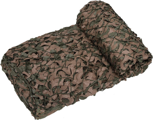 CamoSystems Basic Series Military Spec Camouflage Net with Mesh Netting Attached, Large, 9'10" x 19'8"L, Original Camo - Green/Brown