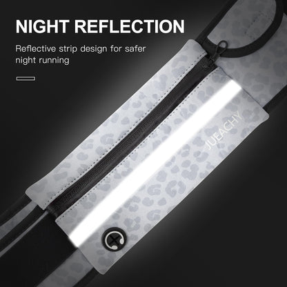 Jueachy Running Belts for Women Waterproof Fanny Pack Running Waist Pouch Phone holder Adjustable Sports Money Belt with Headphone Port