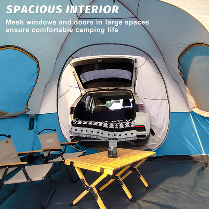 UNP SUV Dome Tent for Camping, Outdoor 6 Person Car Camping Tent, Easy Set Up SUV Tailgate Tent with Rainfly 10' x 10' Vehicle Camping Tent | for Camping, Outdoor, Car Camping Tent, Easy Set Up, SUV Tailgate Tent, with Rainfly