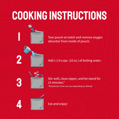 ReadyWise Outdoor Pro Adventure Meal - Breakfast Skillet, 2 Servings, 1 Pouch, Gluten Free, 700 Calories, 36g Protein, Freeze Dried Food & Dehydrated Backpacking Camping Meals, up to 5 Year Shelf Life
