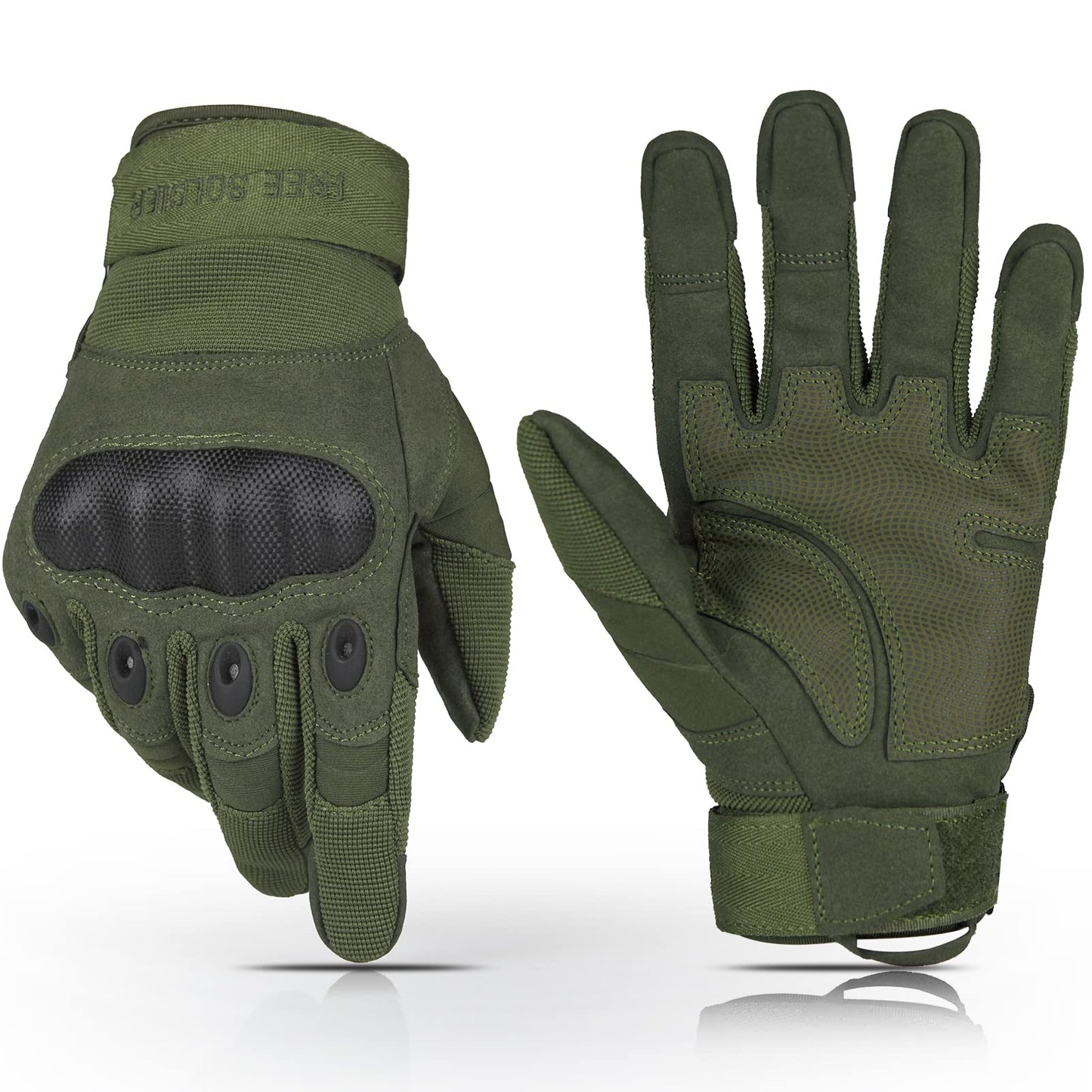 FREE SOLDIER Tactical Gloves for Men - Military Combat Gloves for Motorcycle Riding, Cycling, Hiking, Airsoft, Shooting | Reinforced Grip & Durable