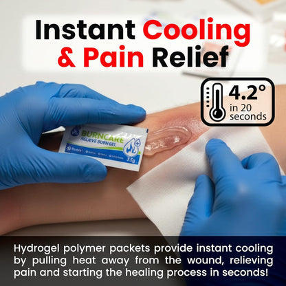 Prepared Hero Burn Care Kit - Compact Burn Treatment & Relief Kit with Burn Gel, Gauze, Compresses & Wipes, Waterproof Pouch for Minor Burn First Aid at Home, Travel, Outdoor & Workplace Safety