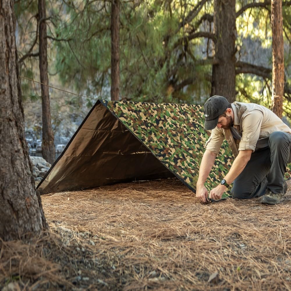 Arcturus XL Heavy Duty Survival Blanket – Insulated Reflective Thermal Camping Tarp - 8.5 FT x 12 FT (Olive Green)