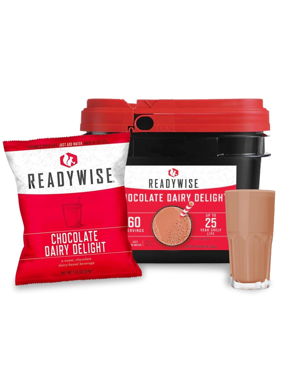ReadyWise Whey Powdered Milk Alternative - 120 Servings Bucket, Emergency Food Supply, Protein Camping Meals, Survival Kit & Camping Essentials, Bug Out Bag Supplies, up to 25 Year Shelf Stable Life