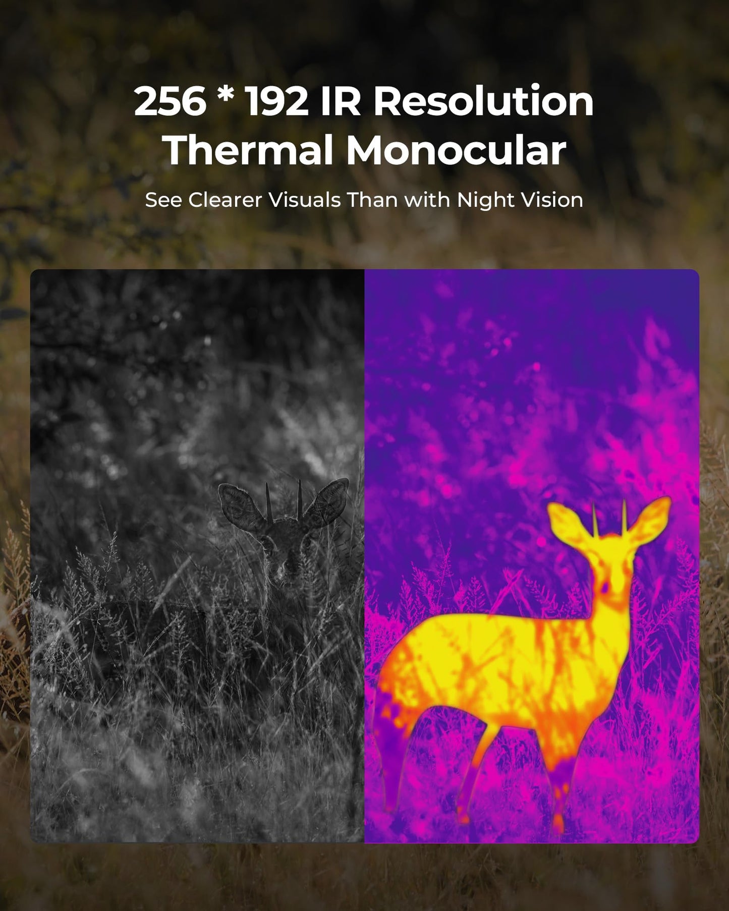 TOPDON TS004 Thermal Imaging Monocular, 320 x 240 TISR 256 x 192 IR Resolution, Supported Wireless Connection, 13mm 50Hz Thermal Night Vision with 11h Battery Life, IP67 Monocular for Hunting