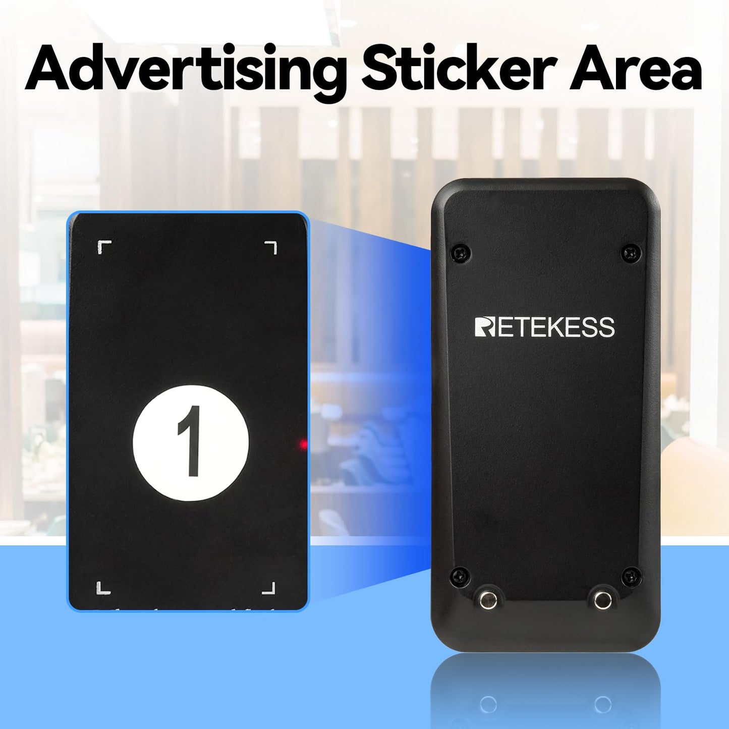 Retekess TD157 Restaurant Pager System, Pagers for Restaurants,984ft Long Range, 16 Pagers and Beepers for Food Truck, Bars, Food Court, No Vibration Mode