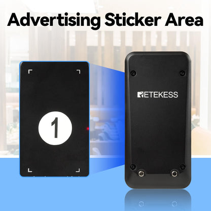 Retekess TD157 Restaurant Pager System, Pagers for Restaurants,984ft Long Range, 16 Pagers and Beepers for Food Truck, Bars, Food Court, No Vibration Mode