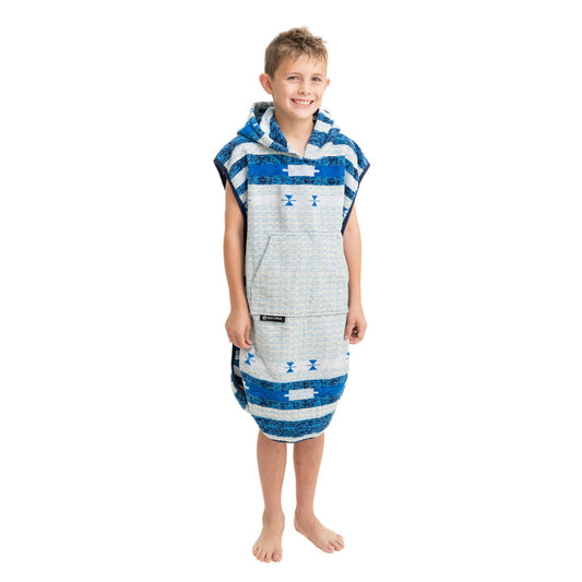Arcturus Surf Poncho | Hooded Changing Towel & Cover-Up | 100% Cotton Velour | 2-in-1 Design Converts Your Poncho to a Beach Towel (Blackies, Kids)