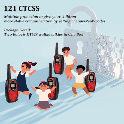 Retevis RT628 Walkie Talkies for Kids,Toys Gifts for 6-12 Years Old Boys Girls,Long Range 2 Way Radio 22CH VOX,Birthday Gift,Family Walkie Talkie for Camping Hiking Indoor Outdoor