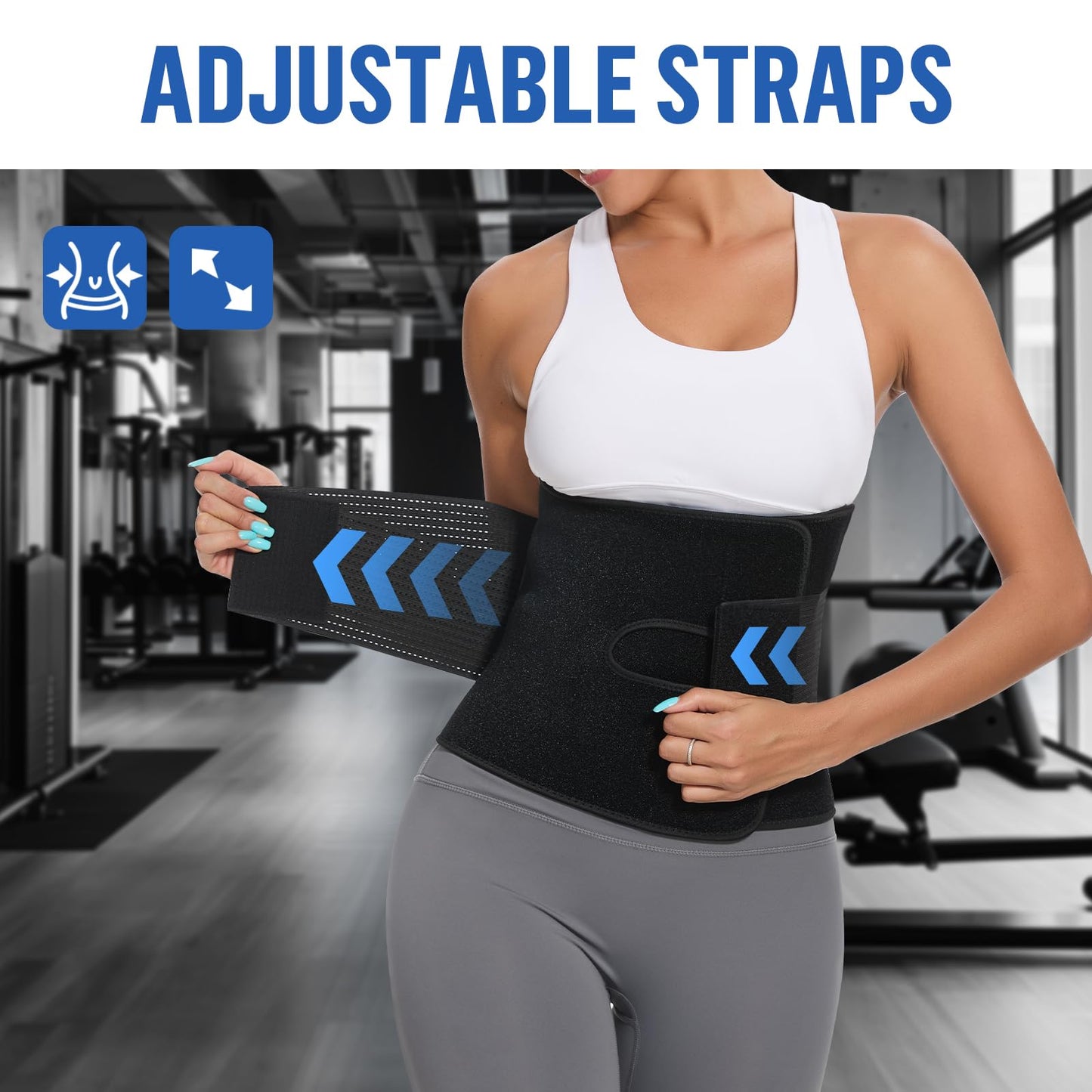 Jueachy Waist Trimmer for Women Workout: Sweat Waist Trainer for Womens - Easy Clean for Men Gym
