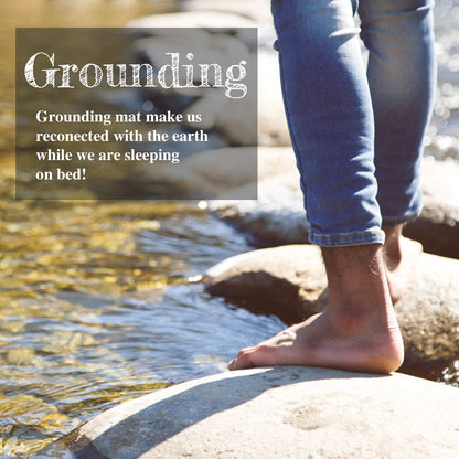 Grounding Mat, Grounding Sleep Mat 54’’x 71’ Perforated Design 100% Conductive Carbon Leatherette Grounding Mats, Fits for Full Size