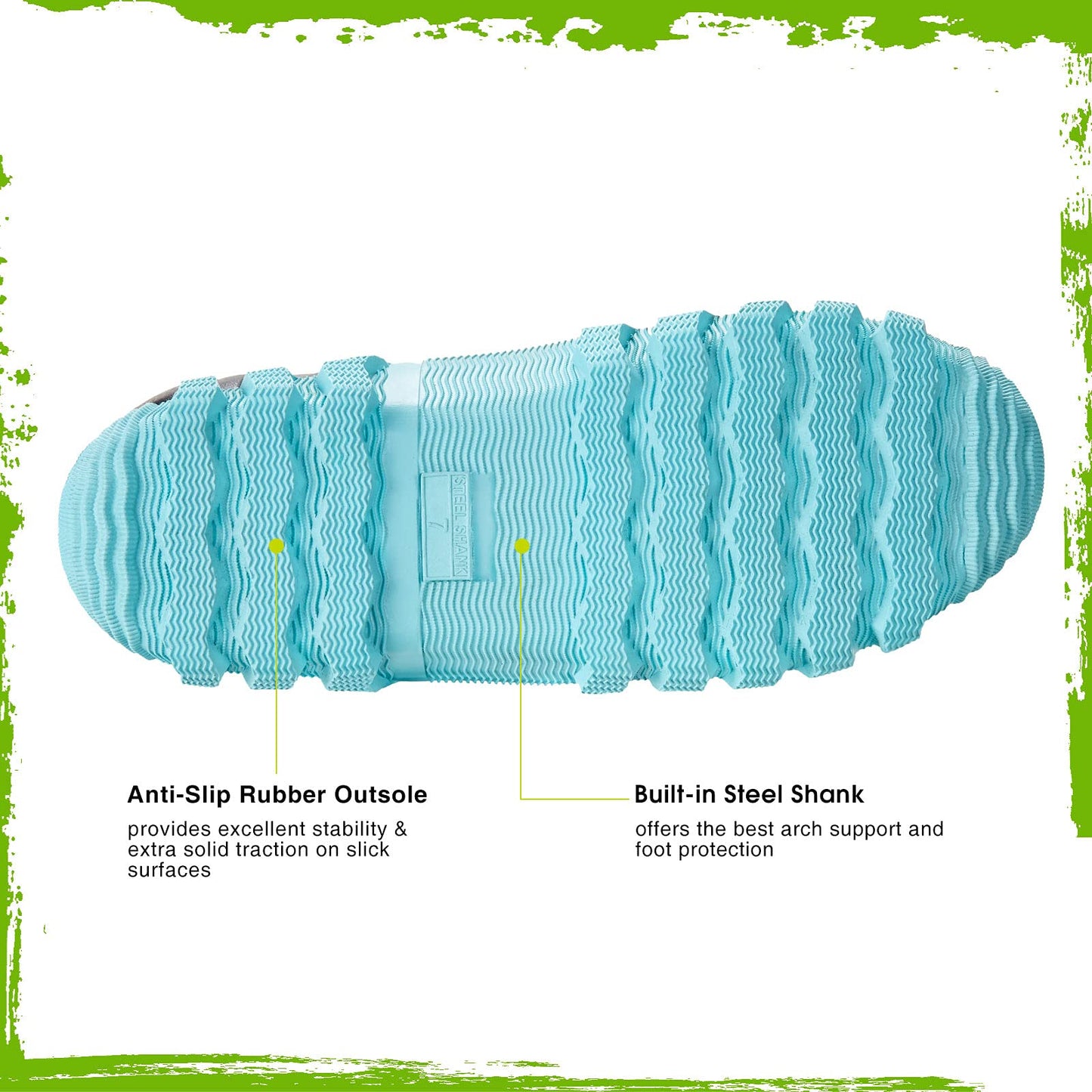 TIDEWE Rubber Boots for Women with Steel Shank, 6mm Neoprene Waterproof Insulated Mid Calf Rain Boots, Sturdy Hunting Work Boots for Farming Gardening Fishing