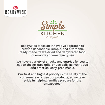 Simple Kitchen Garden Vegetable Soup Mix - 17 Servings for Meal Prep, Gluten Free, Vegetarian, Dehydrated & Freeze Dried Survival Food for Camping Meals, Backpacking & Hiking, Survival Kit, Pack of 4