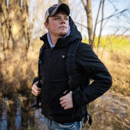 TIDEWE Heated Jacket for Men with Battery Pack (Black, Camo, Size S-XXXL)