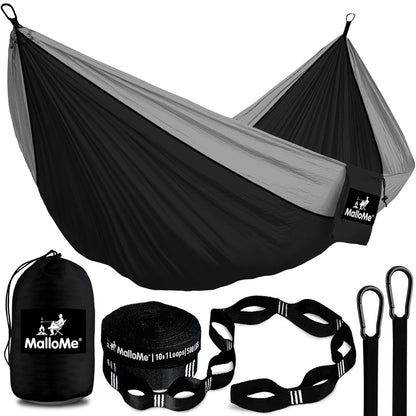MalloMe Camping Hammock for Adults & Kids - Portable Hammocks for Outside - Hamacas para Adultos Outdoor Single & Double Two 2 Person Hammock - Hamaca/Hamacs/Amacas Heavy Duty Tree Travel Hamock