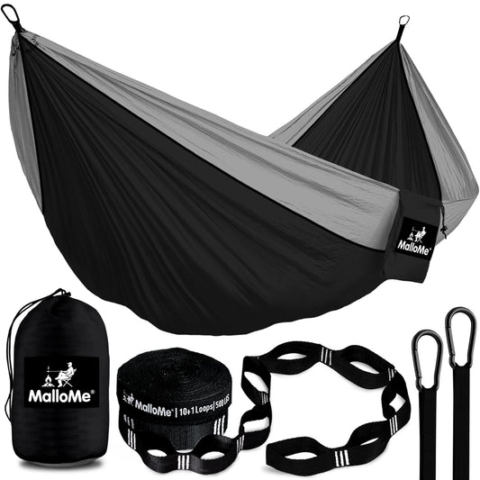 MalloMe Camping Hammock for Adults & Kids - Portable Hammocks for Outside - Hamacas para Adultos Outdoor Single & Double Two 2 Person Hammock - Hamaca/Hamacs/Amacas Heavy Duty Tree Travel Hamock