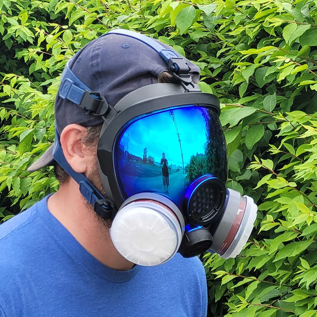 ST-100X Military Grade Full Face Respirator Mask with Advanced Air Filtration - For Chemical, Smoke, and Particulate Protection in Emergency Situations