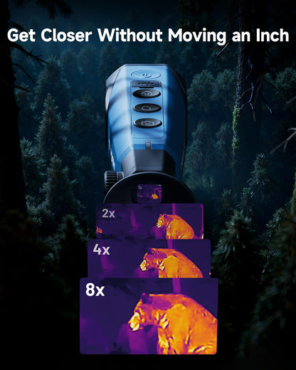 TOPDON TS004 Thermal Imaging Monocular, 320 x 240 TISR 256 x 192 IR Resolution, Supported Wireless Connection, 13mm 50Hz Thermal Night Vision with 11h Battery Life, IP67 Monocular for Hunting