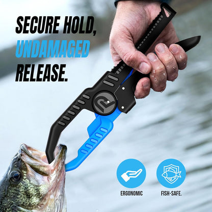 PLUSINNO Fishing Gear, Fishing Tools, 7PCS Fishing Accessories, Corrosion Resistant Fishing Pliers Kit, Fishing Knife, Floating Fish Lip Gripper Fishing Gifts for Men, Gifts for Fishermen