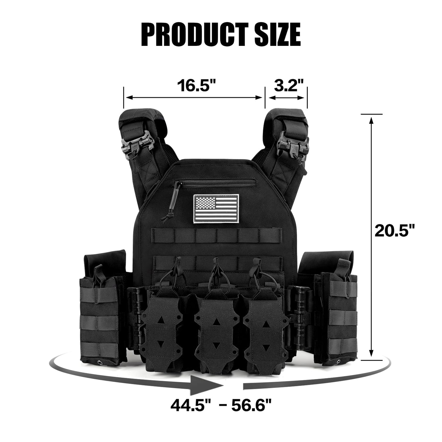 Jueachy Weighted Vest for Men: Quick Release Lightweight Adjustable Breathable Outdoor Vest for Training