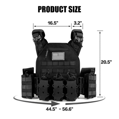 Jueachy Weighted Vest for Men: Quick Release Lightweight Adjustable Breathable Outdoor Vest for Training