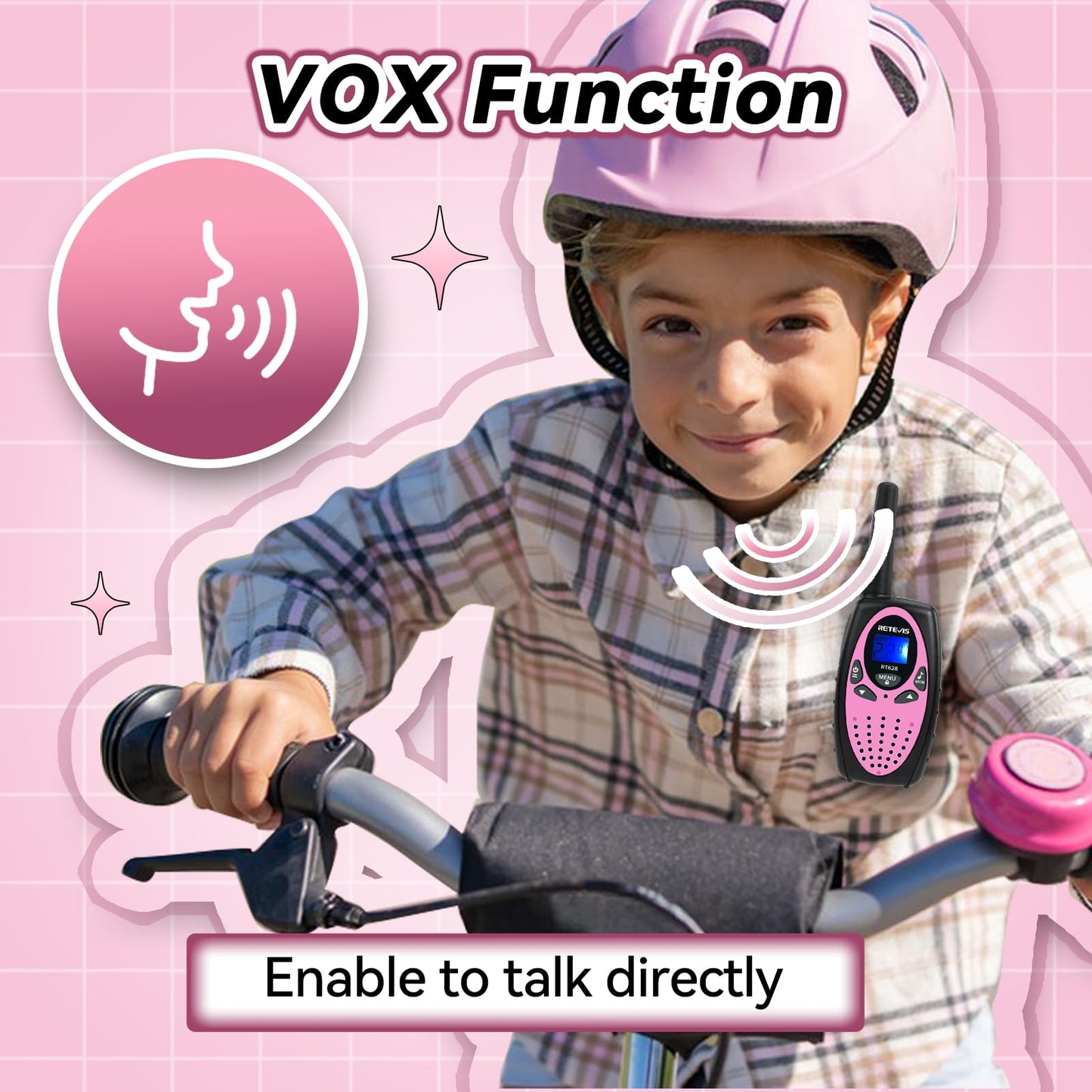 Retevis RT628 Walkie Talkies for Kids,Toys Gifts for 6-12 Years Old Boys Girls,Long Range 2 Way Radio 22CH VOX,Birthday Gift,Family Walkie Talkie for Camping Hiking Indoor Outdoor