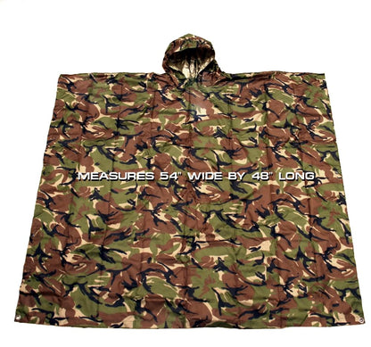 Arcturus Rain Ponchos | Adjustable Hood | Waterproof Ripstop Nylon | Great for Hunting, Fishing & Camping