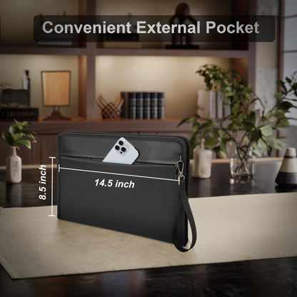 Fireproof Money Bag,Money Bag with Lock and Zipper,Safe Fireproof Waterproof,Suitable for Cash, Mobile Phones, Keys, Credit Cards