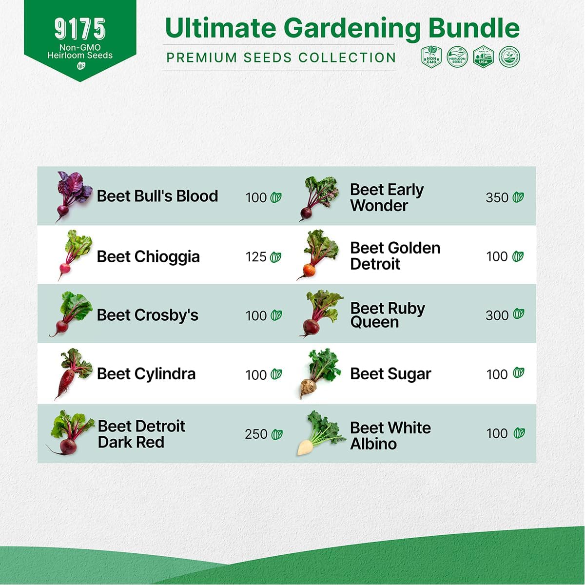 Organo Republic 10 Carrot & 10 Beet Seeds Variety Pack Bundle, 9,175+ Non-GMO Heirloom Garden Seeds for Planting Root Vegetables for Indoor & Outdoor Gardening