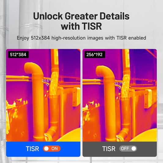 TOPDON TC001 Plus Thermal Camera for Android, 512 x 384 Super Resolution with Visual Camera, 256 x 192 IR Resolution, Dual-Lens Thermal Imaging Camera for Smartphones and Tablets, PC (not for iOS)