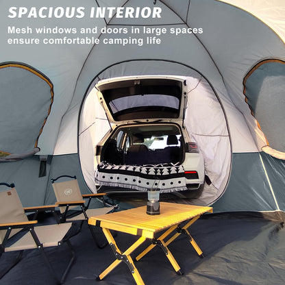 UNP SUV Dome Tent for Camping, Outdoor 6 Person Car Camping Tent, Easy Set Up SUV Tailgate Tent with Rainfly 10' x 10' Vehicle Camping Tent | for Camping, Outdoor, Car Camping Tent, Easy Set Up, SUV Tailgate Tent, with Rainfly