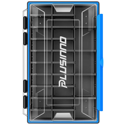 PLUSINNO Tackle Box Organizer, 1/2 Packs Waterproof Tackle Trays, Fishing Tackle Box with Removable Dividers, Fishing Box Tackle Trays and Terminal Tackle Storage