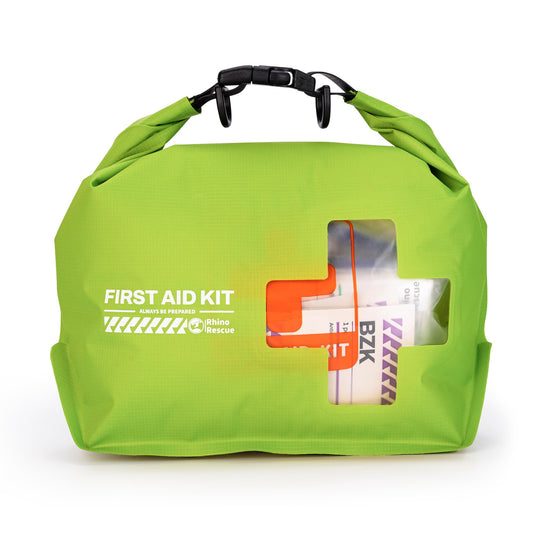 RHINO RESCUE Waterproof Boat First Aid Kit, Lightweight Boat Accessories Dry Bag, Emergency Marine Survival Supplies for Outdoor Kayak, Fishing, Floating, Swimming, Beach & Camping (Yellow)