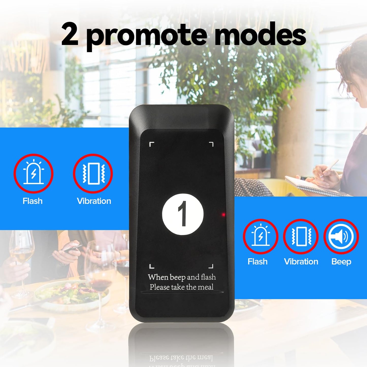 Retekess TD157 Restaurant Pager System, Pagers for Restaurants,984ft Long Range, 16 Pagers and Beepers for Food Truck, Bars, Food Court, No Vibration Mode