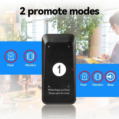 Retekess TD157 Restaurant Pager System, Pagers for Restaurants,984ft Long Range, 16 Pagers and Beepers for Food Truck, Bars, Food Court, No Vibration Mode