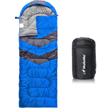 MalloMe Sleeping Bags for Adults Cold Weather & Warm - Backpacking Camping Sleeping Bag for Kids 10-12, Girls, Boys - Lightweight Compact Camping Essentials Gear Accessories Hiking Sleep Must Haves