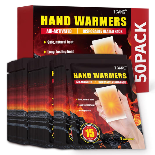 Hand Warmers Disposable - Up to 15 Hours of Heat - 50/100/200 Pack Super Long Lasting Air Activated Warmers, All Natural, Portable for Body, Hands & Toes - Odorless Hot Warmer Heater for Outdoor Sport