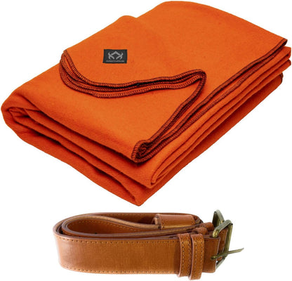 Arcturus Bundle Ember Wool Blanket and Blanket Strap Bundle
